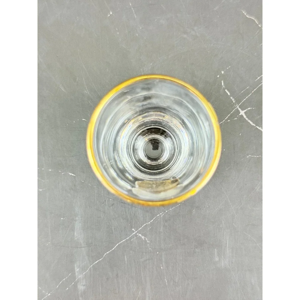 VTG Roma Rome Italy Shot Glass Gold Rimmed Souvenir 2.5in